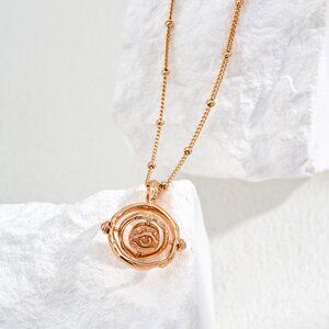 ☀️ Artisan Original Celestial Spinner Pendant Necklace | S925 Gold Astrology